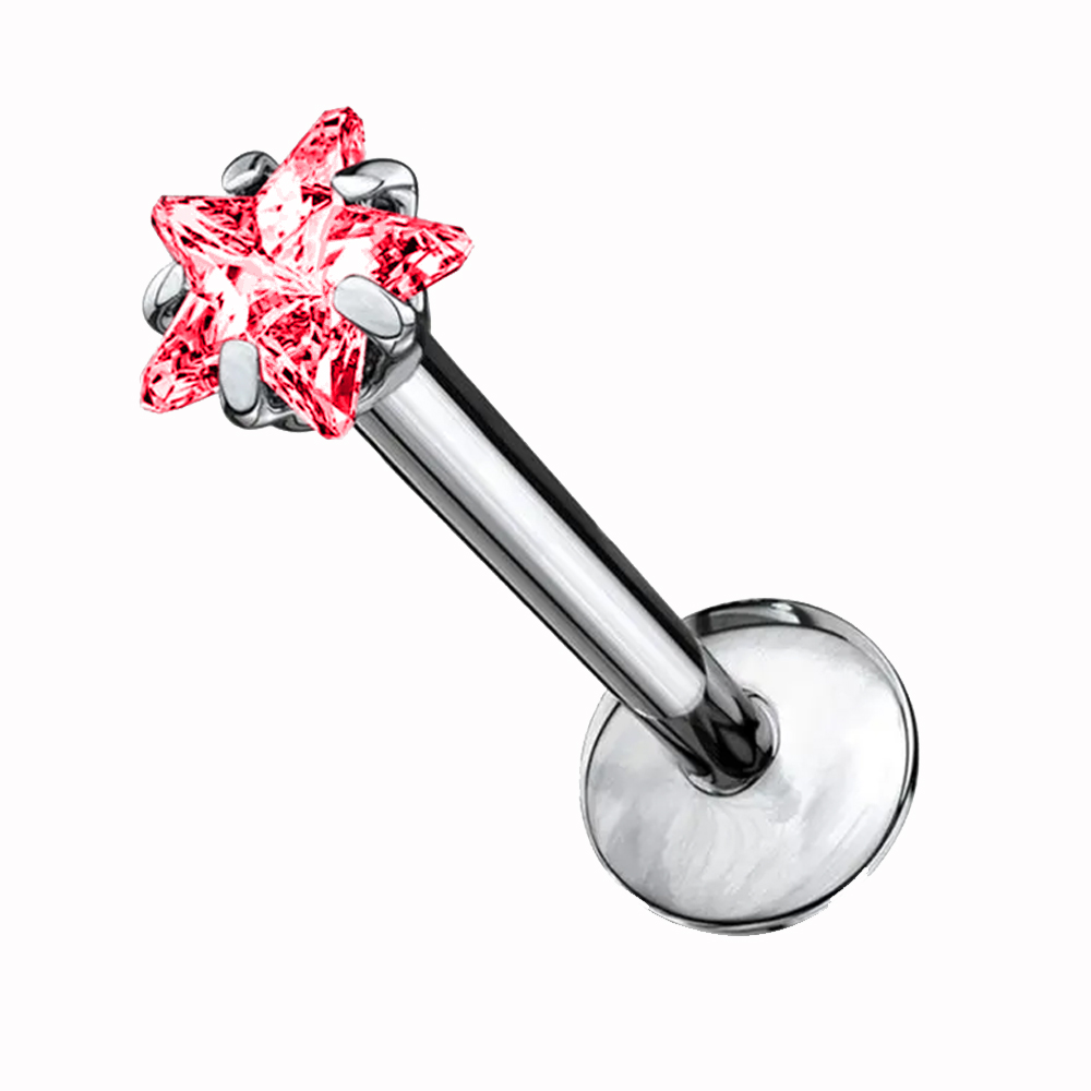 Τιτάνιο labret piercing με ζιργκόν, διαθέσιμο σε πολλά χρώματα και σχήματα. Βιδωτό και υποαλλεργικό, ιδανικό για διάφορα piercing αυτιού και χειλιού. Labret μπαρα διαμαντι σκουλαρικι αυτι τραγος helix medusa Monroe piercing asteri kardia tetragono heart square star round threaded stone kosmima πιρσινγκ lampret λαμπρετ conch diamantaki