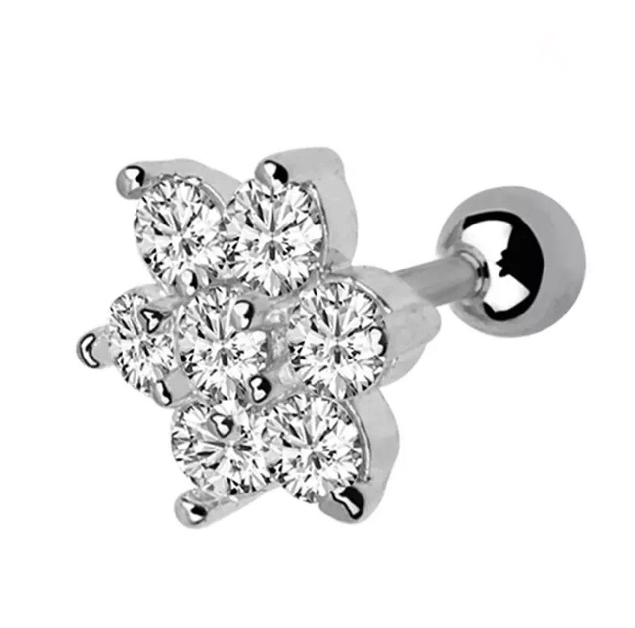 Σκουλαρίκι για Λοβό & Helix από Ανοξείδωτο Ατσάλι με Ζιργκόν – Minimal